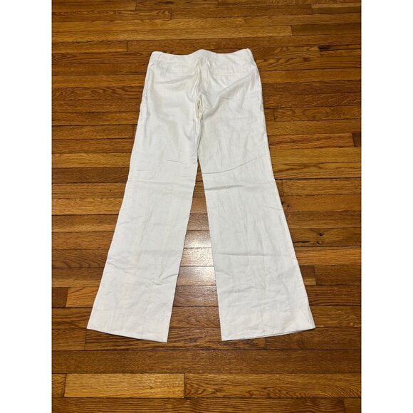 J. Crew City Fit 100% Linen Pants Women's Size 4 White Wide Leg Mid Rise $98 NWT - Picture 6 of 6